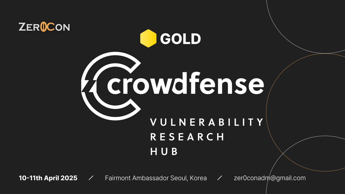 [#Zer0Con2025] Gold Sponsor

<a href="/crowdfense/">Crowdfense</a> is the go-to, trusted partner for top-tier zero-day exploits!
Submit your vulnerabilities through our VRH platform: vrh.crowdfense.com

We fuel offensive security. Are you in?