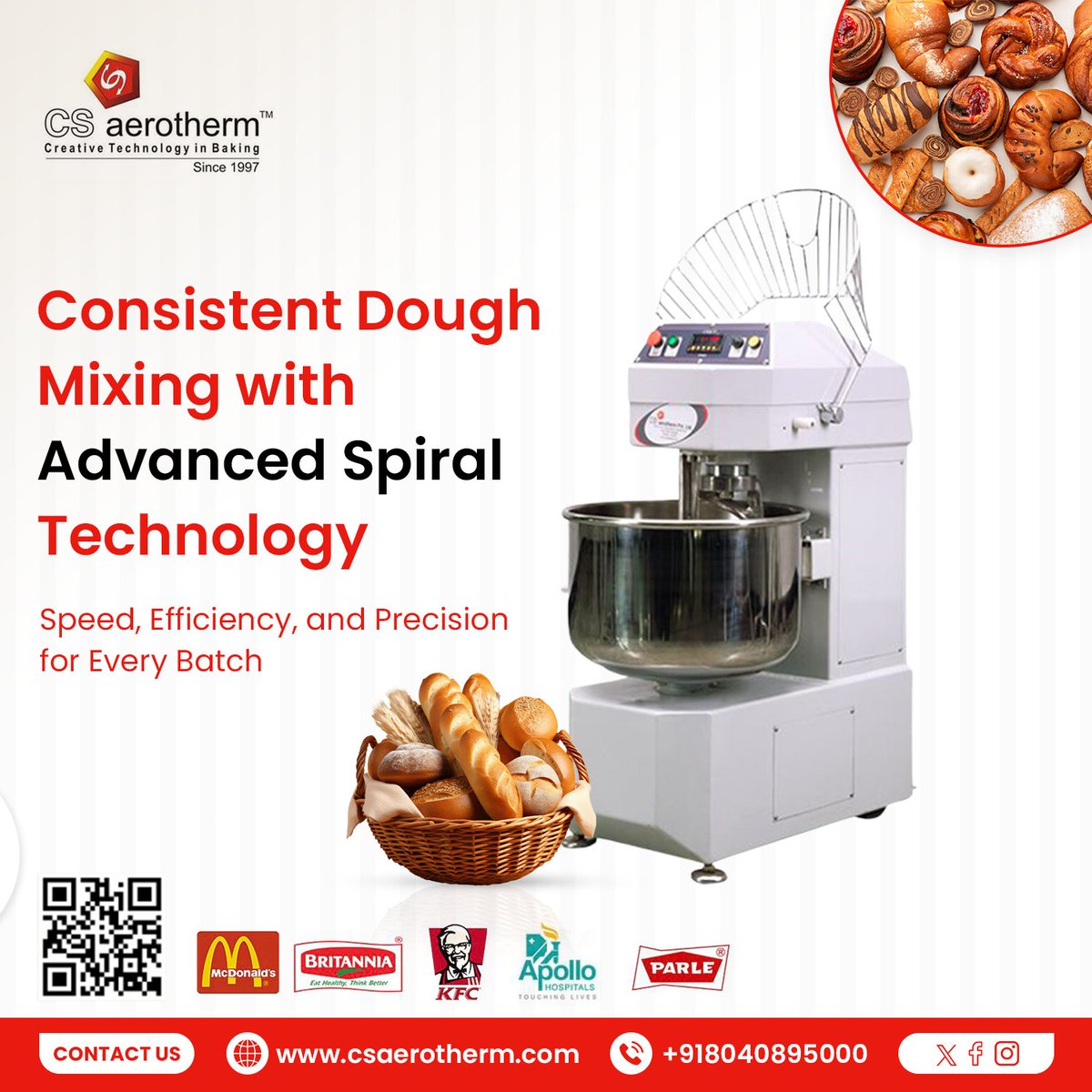 CSAPL1's tweet image. The Advanced Spiral Mixer ensures precise, uniform dough mixing with speed and efficiency, perfect for high-demand environments.

csaerotherm.com/page/spiral-mi…

#csaerotherm #spiralmixer #doughmixing #bakeryequipment #qualitybaking #bakinginnovation #bengaluru #karnataka #india
