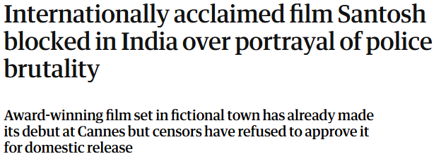 ReprobateCoZa's tweet photo. #Santosh 

One of those brilliant Indian movies that utilise small personal dramas to address wider social issues. 

You know it's a great movie when governments censor it to cover up their failures.

#movie #film #Cinema #censorship #India https://t.co/DabHqYaMuZ