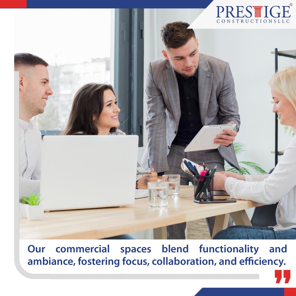 PrestigeConst10's tweet photo. The right environment isn’t  just about looks—it’s about boosting productivity and creating  opportunities for growth.

#WorkplaceDesign, #ProductivityMatters, #SmartSpaces, #CollaborativeWorkspaces, #CommercialConstruction, #BusinessSuccess, #PrestigeConstruction, #FutureReady https://t.co/BU6U3MCf7T