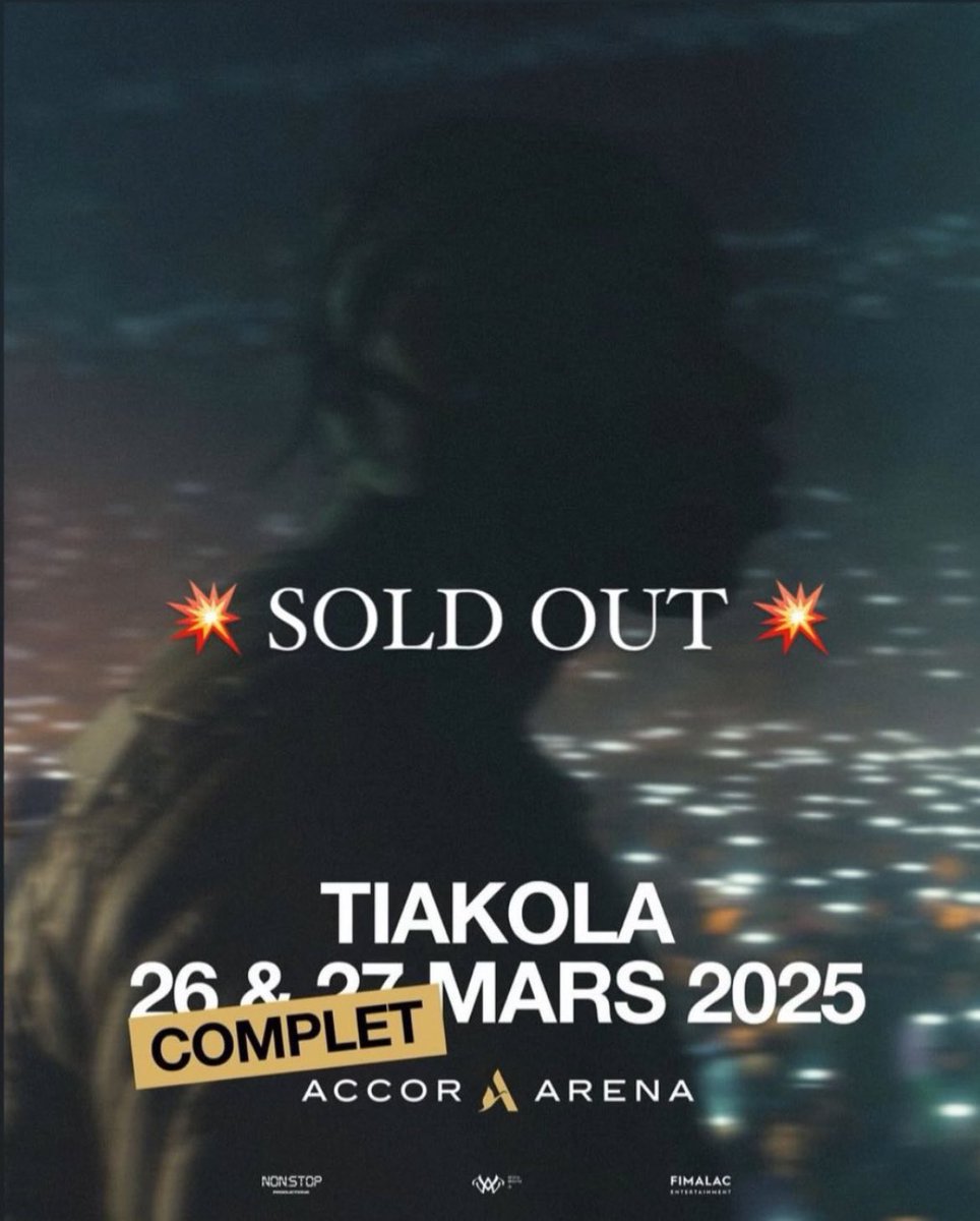 Hello ! 

A vendre DERNIÈRES PLACES pour Tiakola le 26 mars 2025 CE SOIR : 

- 2 places CAT 1  

Venez dm si intéressé 👌

Preuves de ventes précédentes disponibles pour prouver que je suis legit 💪

#Tiakola #AccorArena #4keus #Bercy #LaMelo #Tiako 

Merci de RT la famille 🫶
