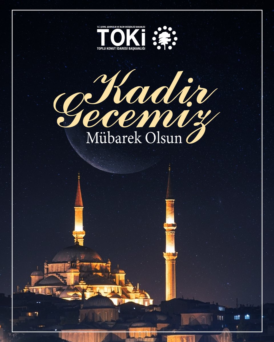 🌙 Bin aydan daha hayırlı olduğu müjdelenen Kadir Gecemiz mübarek olsun.

Bu mübarek gecenin ülkemiz ve tüm İslam alemine hayırlar getirmesini dileriz. 🤲