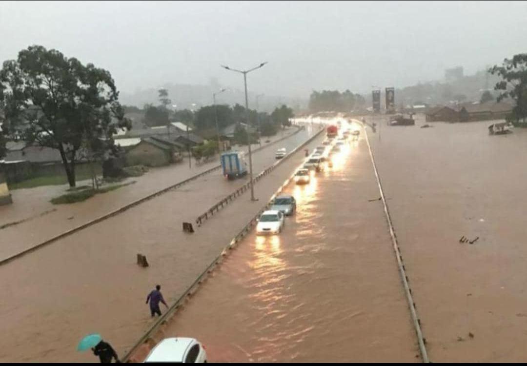 With this weather condition in Kampala this morning,Use the following tips;
1.Only travel in the rain when necessary 
2. Be aware and avoid flooded areas-Avoid crossing running water
3.Slow Down
4.Avoid tailgating 
5.Wipers must work well
6.Use headlights
7.Brake carefully
Etc