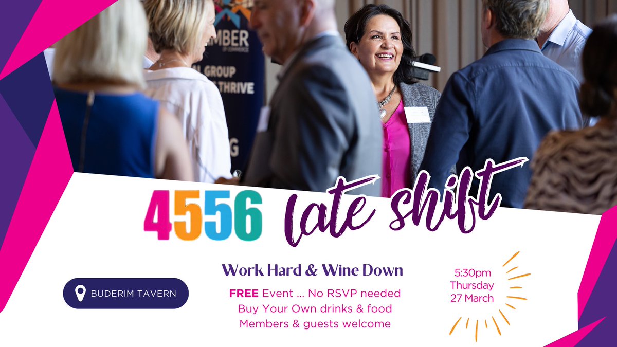 4556Chamber's tweet photo. Join us for the 4556 Late Shift networking event tomorrow (Thursday) night at Buderim Tavern . #sunshinecoast https://t.co/VMjSdLwOjt