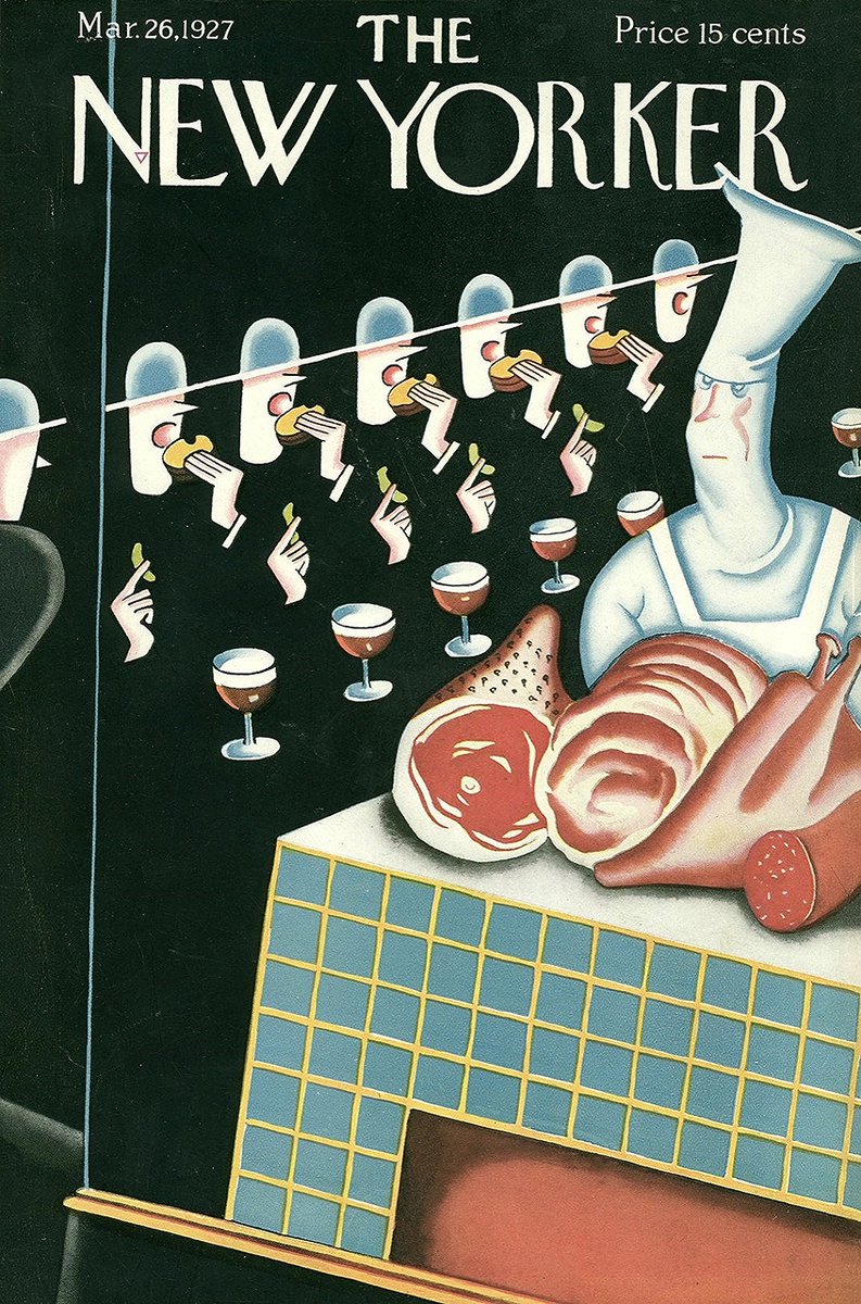 LRonLacy's tweet photo. #OTD in 1927
(thoroughly modern fast food)
Cover of The New Yorker, March 26, 1927
Carl Rose
#TheNewYorkerCover #CarlRose #FastFood #LunchCounter https://t.co/wj1HWyaZen