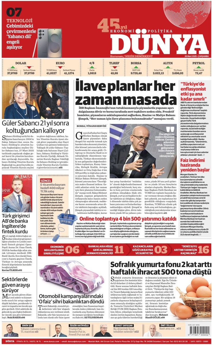 26 Mart Dünya Gazetesi <a href="/dunyagazetesii/">Dünya Gazetesi</a>