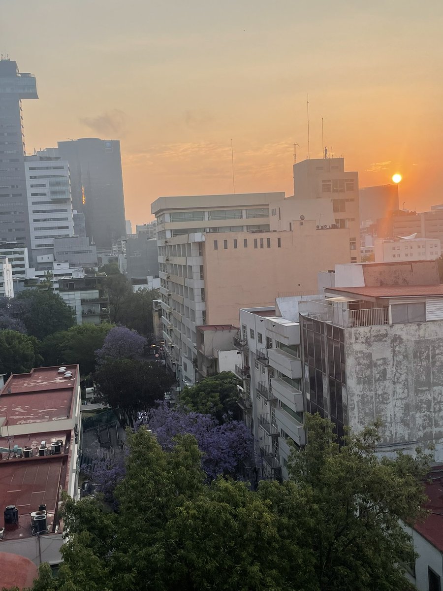 Cesarvaj's tweet image. Sun rise Mexico City ✌🏽