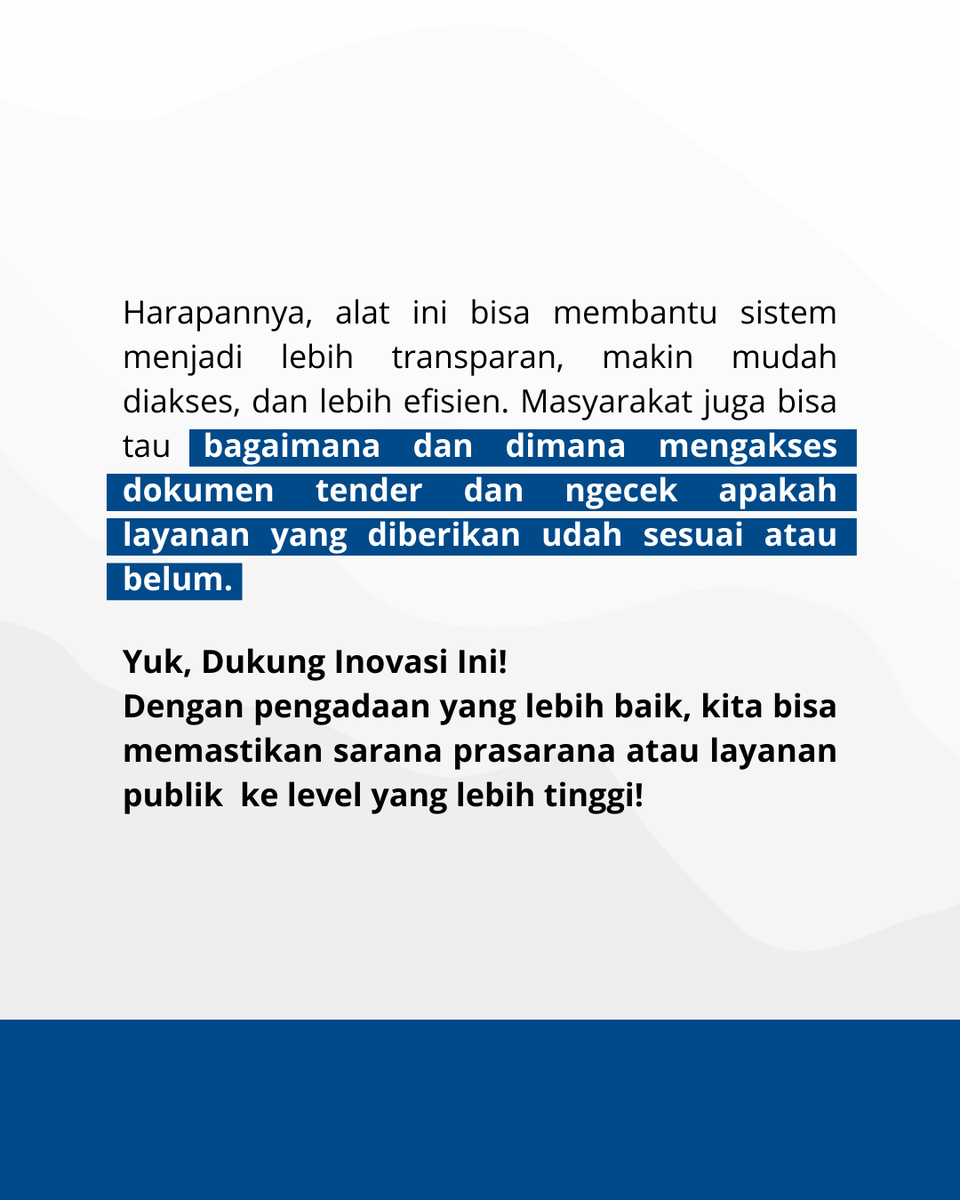 Yuhuu! Saat ini, IBP sedang mengembangkan toolkit penilaian risiko pengadaan barang &amp; jasa yang diharapkan bisa digunakan untuk semua sektor. Namun, uji coba pertama akan dilakukan di sektor WASH, di Indonesia, Senegal, dan Afrika Selatan.