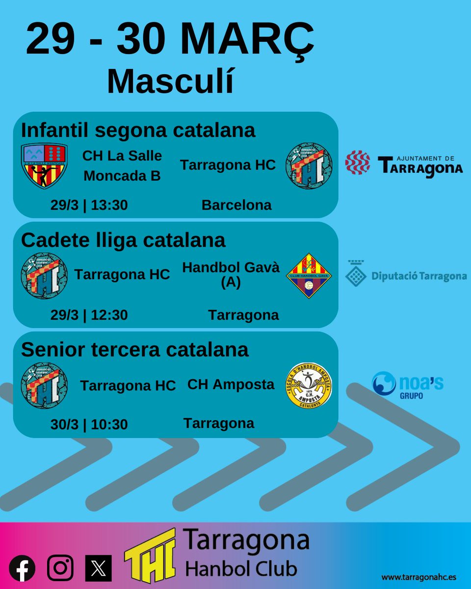 Horaris partits 29 i 30 de març
