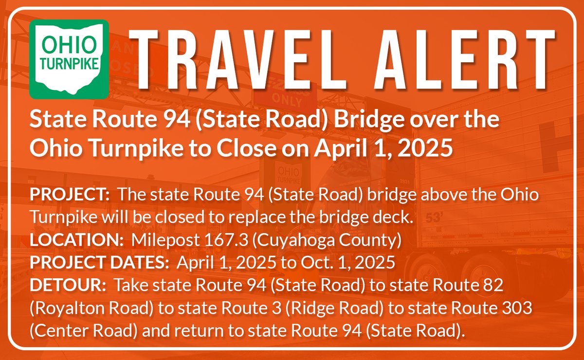Ohio Turnpike (@ohioturnpike) on Twitter photo 