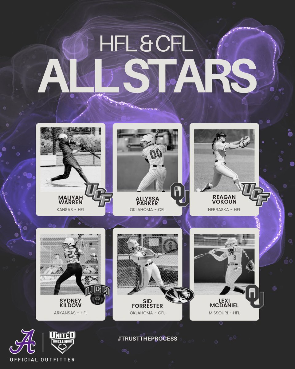 Aces_SoftballKC's tweet photo. The 2025 League All-Star Teams are locked in. These elite athletes have been recognized among the best in the HFL/CFL &amp; will have a shot at the @thealliancefp All-Star Game Presented by @evoshield on July 20th! 
To see the full list or click here: https://t.co/d6AgaZdiYJ https://t.co/44g3bgjA8p