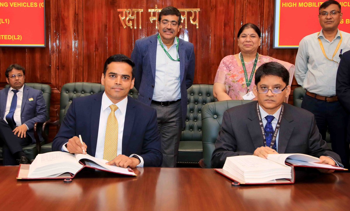 SpokespersonMoD's tweet photo. In a major boost to #AatmanirbharBharat, MoD has signed contracts worth Rs 6,900 Cr with @BharatForgeLtd & @tataadvanced for the procurement of 155mm/52 Cal ATAGS & 6x6 High Mobility Gun Towing Vehicles. This marks the first major towed gun procurement from the #privatesector, strengthening India’s defence manufacturing ecosystem. #ATAGS, developed by @DRDO_India, will enhance the #IndianArmy’s firepower with precise, long-range strikes.
Read more: https://t.co/ODX1Nkr0U6