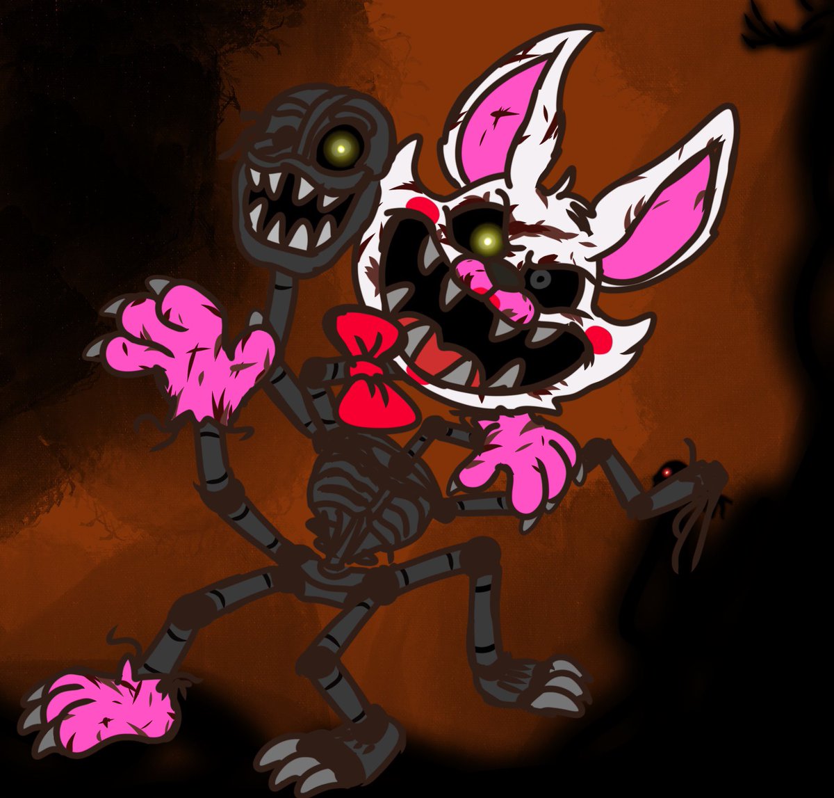 GoofyAhhBunny's tweet photo. Nightmare Mangle as a Nightmare Critter
#fnaf #fnaf4 #PoppyPlaytime #SmilingCritters #NightmareCritters #mangle #toyfoxy #foxy #fnafmangle #nightmare #nightmaremangle #Halloween #fanart #art #Procreate https://t.co/uvjLOCkKTm