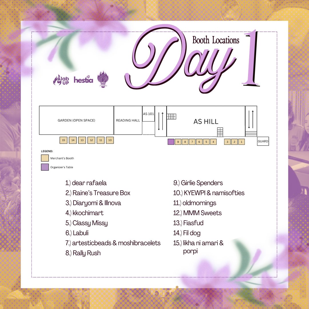 alabupofficial's tweet photo. We’re so back!! 🗣️💜

Check out this map to easily spot your faves and explore your way around because there’s definitely something amazing waiting for you! 🛍️

Treat yourself this March 27-28 at AS Covered Walk, Palma Hall. See you! 🤩 https://t.co/7CxhHAOoEg