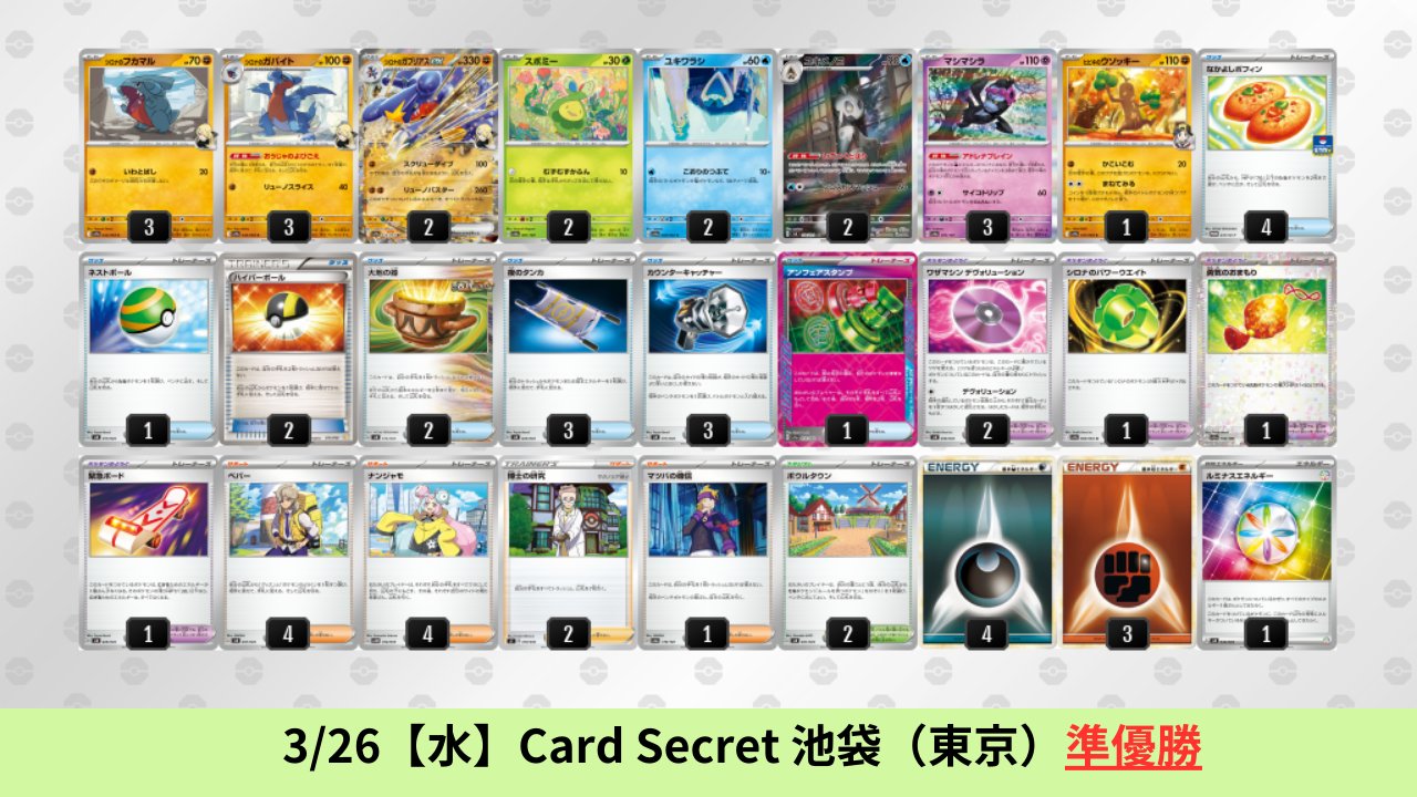 シロナのガブリアスex 構築済みデッキ シティリーグ優勝 - メルカリ