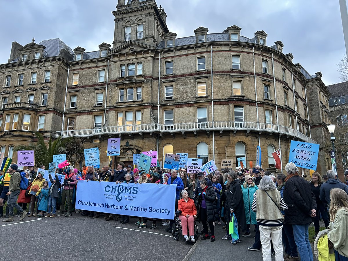 Last night <a href="/BCPCouncil/">BCP Council</a> unanimously agreed to support my petition for a C’church Harbour Protection Policy. The peaceful protest was the largest seen at BCP. It was vibrant, noisy &amp; a delight to be part of. Thank you for the support in helping to make our Harbour clean &amp; thriving.