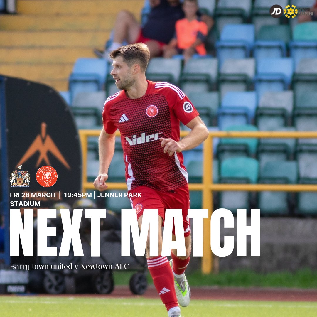 Newtown AFC (@newtownafc) on Twitter photo This Friday night, the Robins make the journey south to face <a href="/BarryTownUnited/">Barry Town United</a>.
The game will be shown live on Sgorio, and the clubhouse at Newtown will be open to show the game. This Friday night, the Robins make the journey south to face <a href="/BarryTownUnited/">Barry Town United</a>.
The game will be shown live on Sgorio, and the clubhouse at Newtown will be open to show the game.