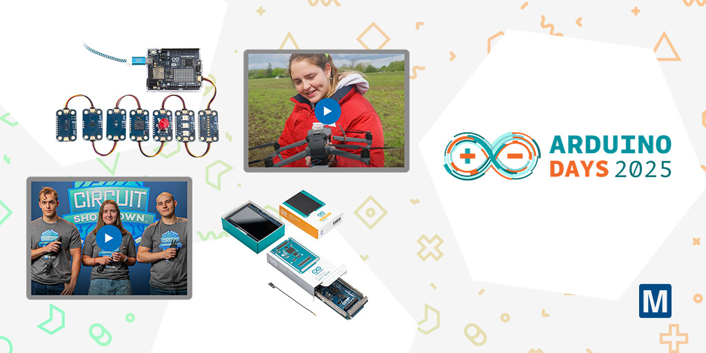 MouserElec's tweet image. The Arduino Days celebration continues!
Celebrate the Arduino community with epic projects, breaking news, exciting surprises, and special savings on @Arduino products.
Secure your discount by March 31: mou.sr/arduino-days-TW
#ArduinoDays