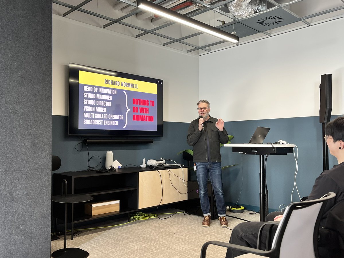 mcranimation's tweet photo. Next at #AnimatingTomorrow, we’re donning our #VR headsets as @dock10's Head of Innovation, Richard Wormwell, takes us through the pitfalls and perks of virtual production as animators navigate a brave new world. (Don’t be put off by the ‘Nothing to do with animation’ bit) https://t.co/30GMWLpDr6