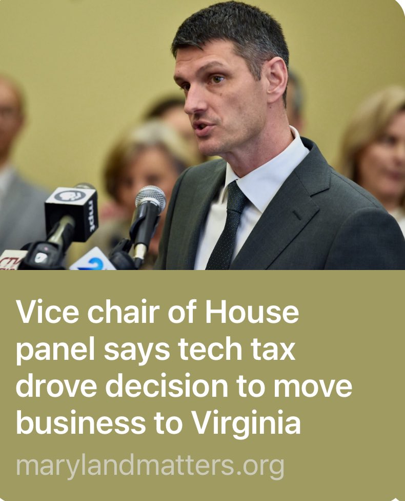 MattMorgan29A's tweet photo. When the Vice Chair of the Maryland economic committee moves business to Virginia, you know your state is in trouble.  Hey, @winwithwinsome Please, Virginia, my Maryland. https://t.co/Hr6gS4Yeav