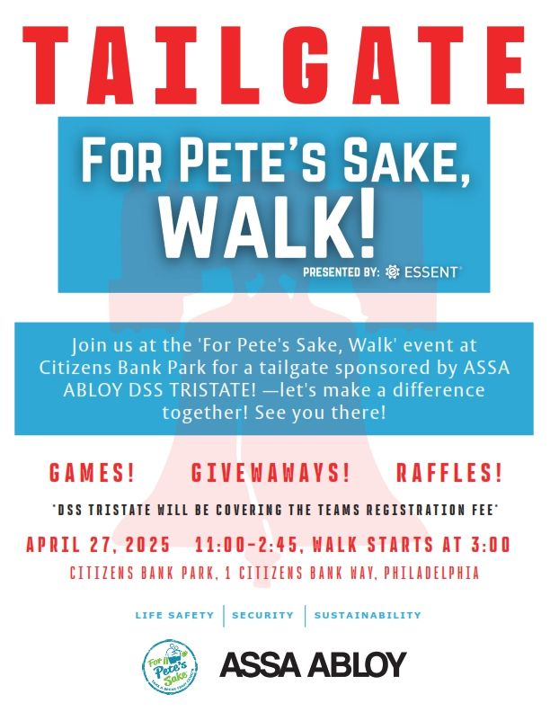 dss_tri's tweet image. Join Us for “For Pete’s Sake, Walk!”
- Date: April 27, 2025
- Venue: Citizens Bank Park, Philadelphia
- Time: Tailgate from 11:00 AM – 2:45 PM; Walk events follow at 3PM
- Feel free to bring your families!
RSVP by using the attached QR Code, as we will take care of registration.