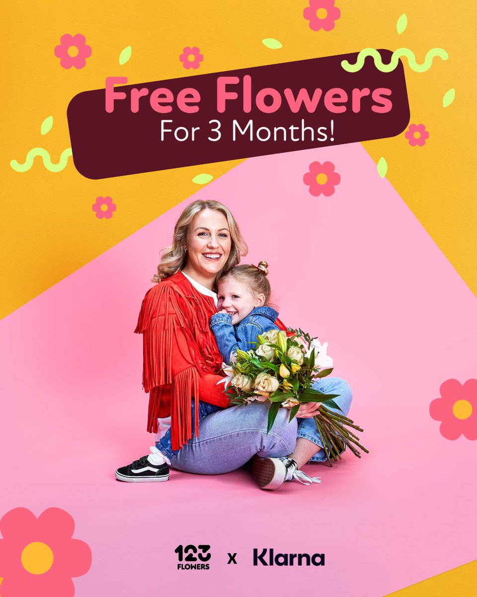 🚨 FLOWER ALERT! 🚨
Want FREE flowers for 3 months? 💐✨

1️⃣ Pick your fave bouquet
2️⃣ Pay with Klarna
3️⃣ You’re in! Winner chosen on 31st March 🎉
4️⃣ Share &amp; tag us for a double chance to win! 📲

Make Mum smile now, pay later with Klarna!

#123Flowers #Klarna #MakeMumSmile