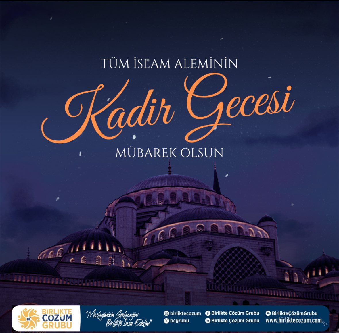 Bin aydan daha hayırlı bu mübarek gecede;

 Dualariniz makbul,
 İbadetleriniz mebrur,
 Gönlünüz huzur dolsun.

Tüm İslam aleminin Kadir Gecesi mübarek olsun!

#KadirGecesi 
#KadirGecemizMuebarekOlsun