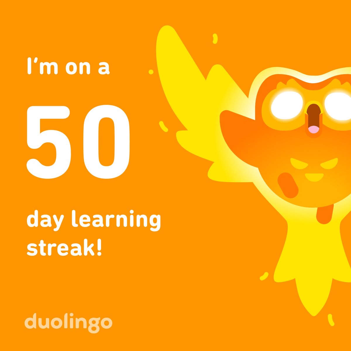 ⁦<a href="/duolingo/">Duolingo</a>⁩ #Day50 #success