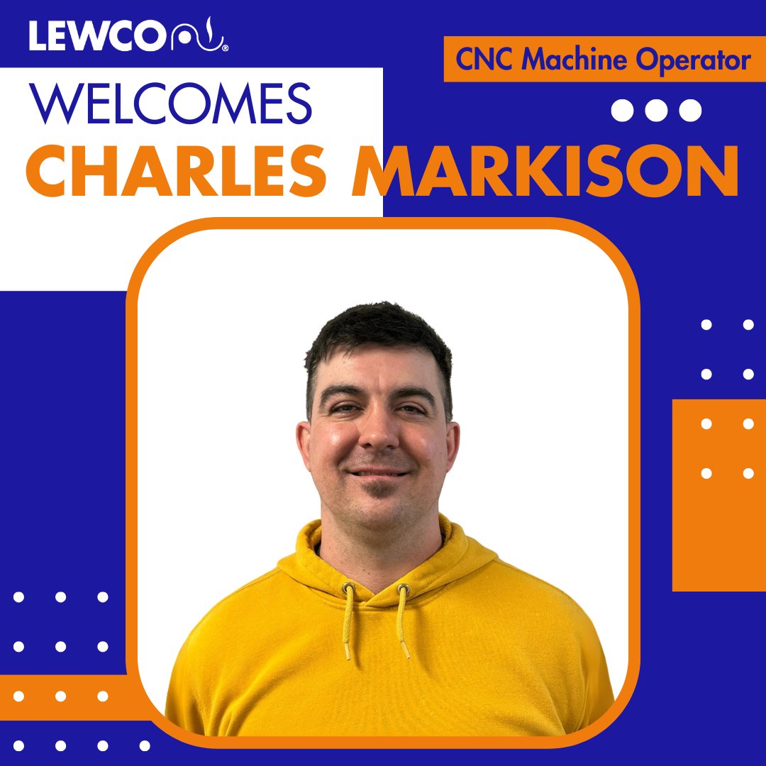 LEWCO_Conveyors's tweet photo. The LEWCO team just got a whole lot brighter! ✨ Please give a warm welcome to Charles Markison! Charles will be working as our newest CNC Machine Operator. We are excited to have him on our team.

#teamwork #opportunity #conveyors #oven #industrial #cncmachineoperator https://t.co/GbUlSYlK35