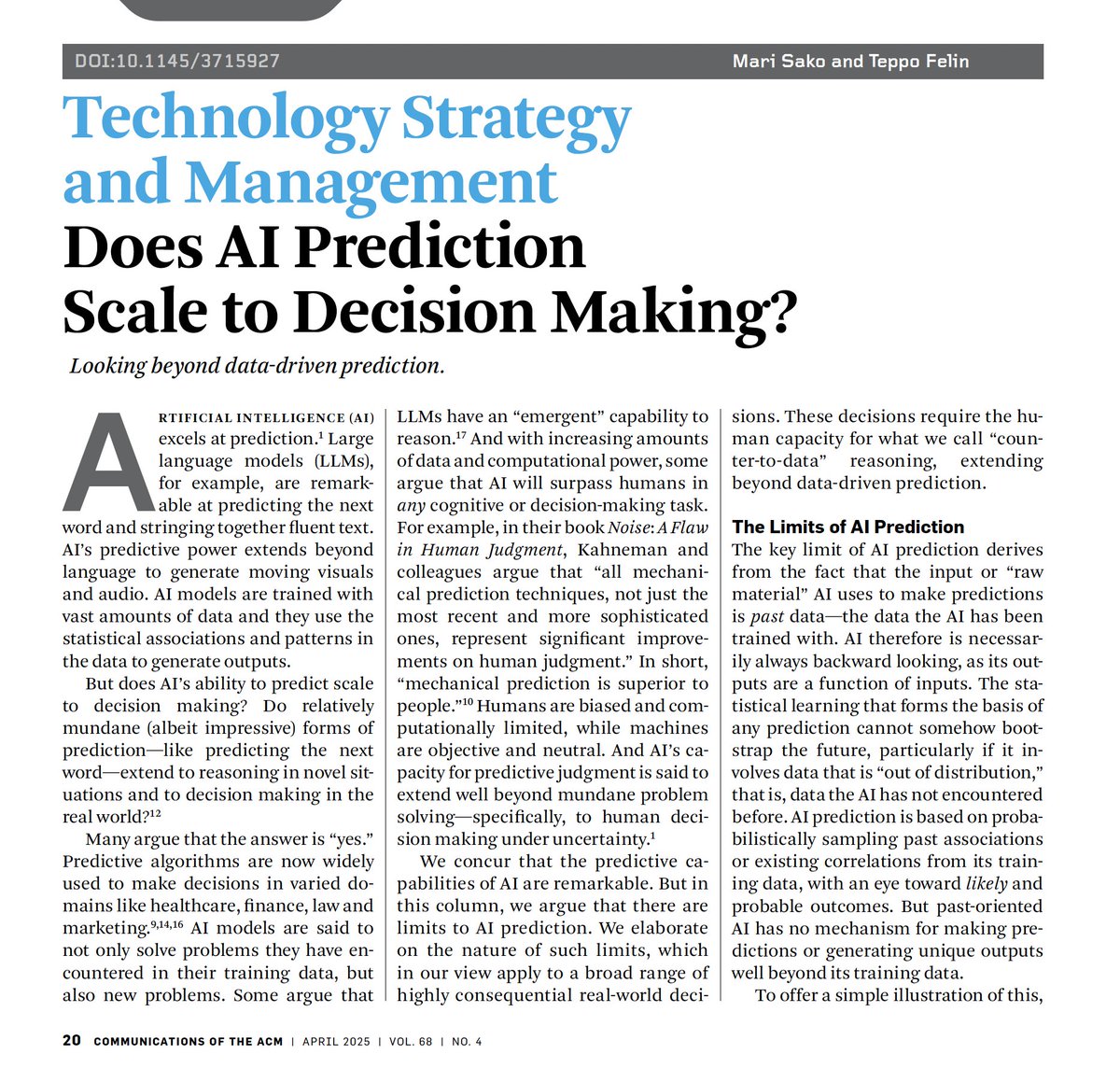 Teppo Felin tweet media