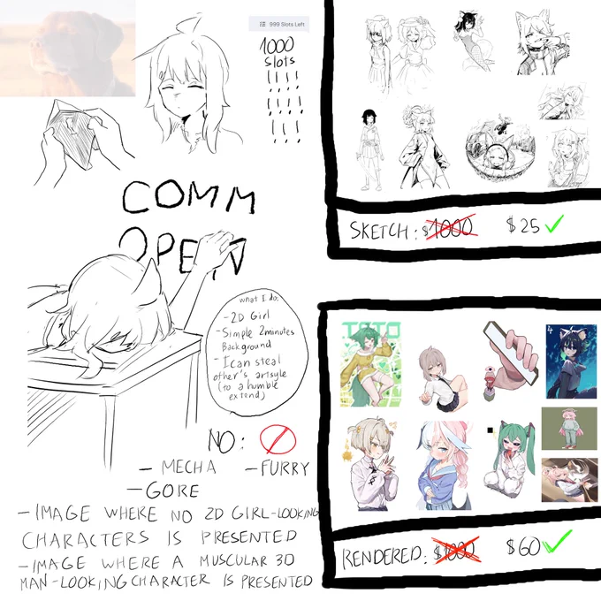 So imma open 1000 slots comm now :BocchiCrying:

https://t.co/J5ckY7TC7L 