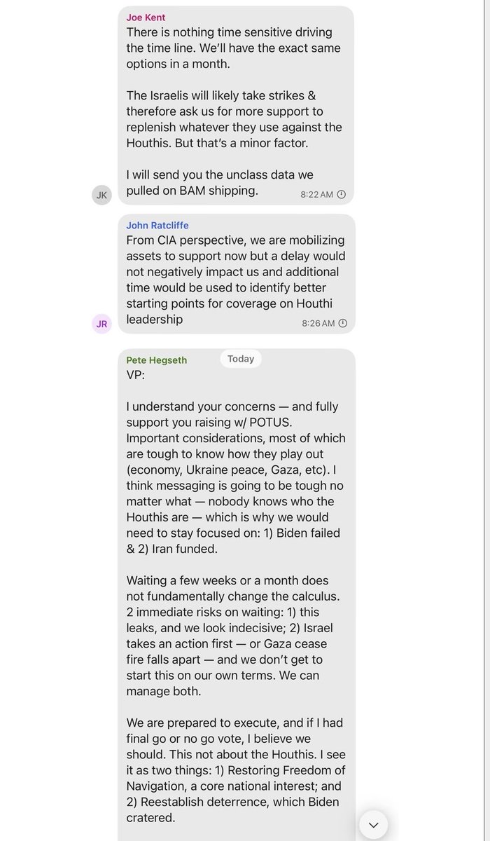 inteltower's tweet image. BREAKING: Jeffrey Goldberg from The Atlantic has just published the complete Signal chat transcript.
 🧵

1/3