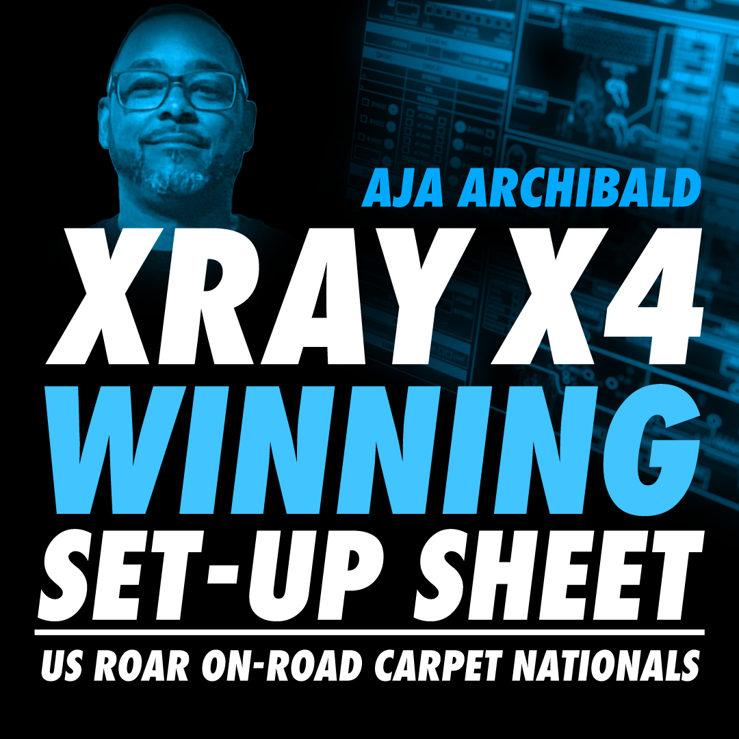 Check out X4 Aja Archibald US ROAR On-Road Carpet Nationals winning set-up sheet:
tinyurl.com/setupAjaX4