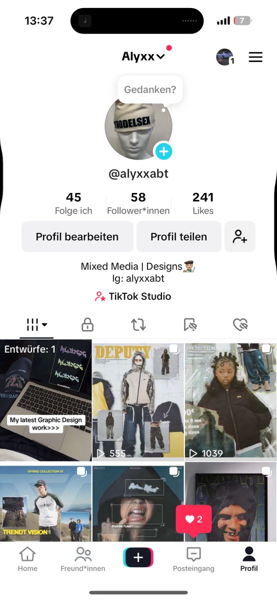 if someone wants to see my journey or wants to support me in general, feel free to follow me :)