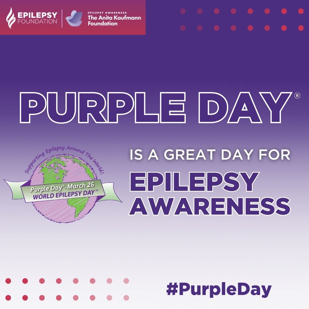 Show your support for Purple Day® by donating today in honor of someone you know who is affected by epilepsy. Every dollar you contribute will directly support those living with epilepsy and fund critical research. give.epilepsy.com/page/79187/don…
#PowerInPurple #PurpleDay