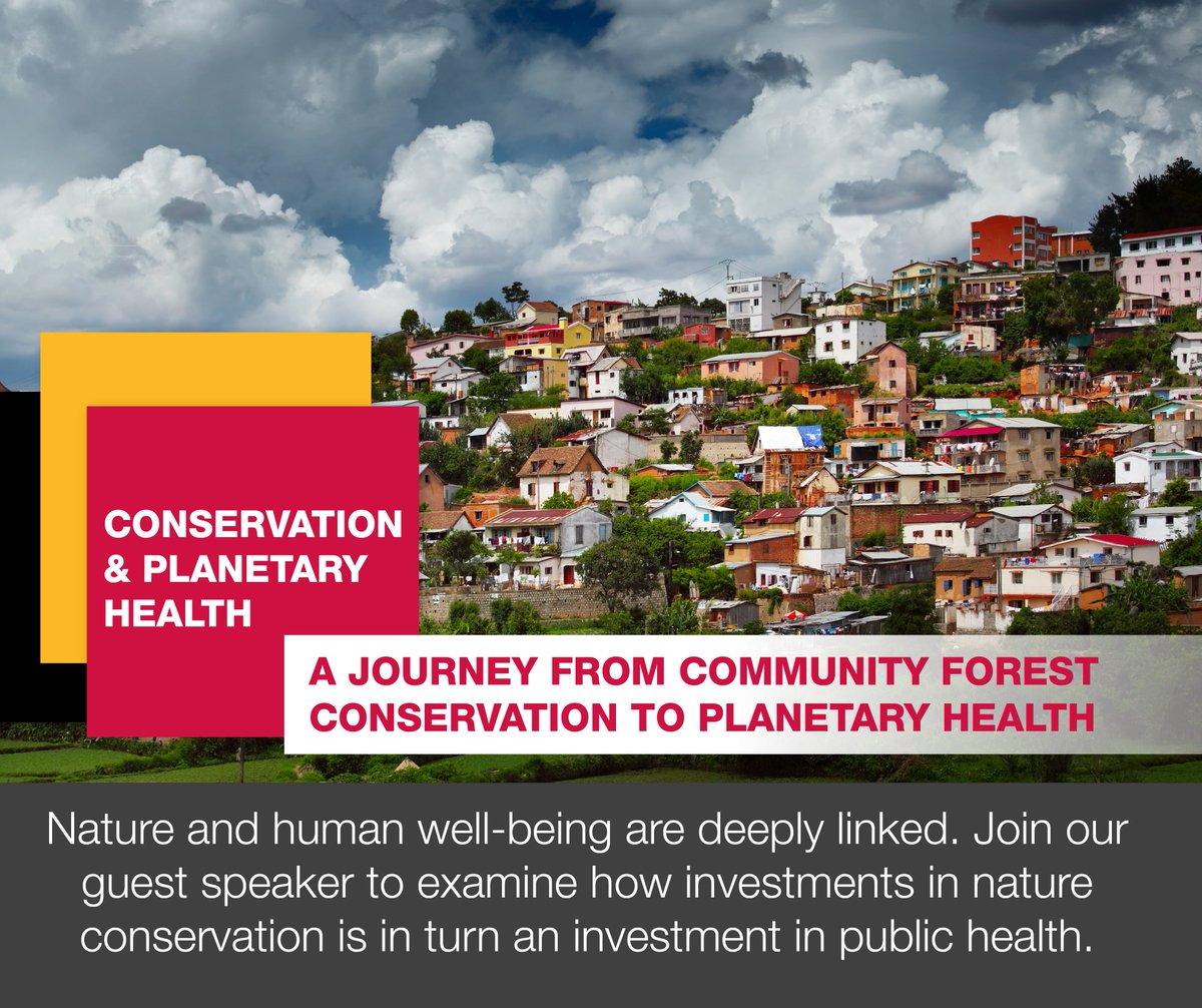 One Health - U of Guelph (@onehealthuofg) on Twitter photo On April 10, <a href="/CSAHS_UoG/">CSAHS, University of Guelph</a> hosts Ranaivo A. Rasolofoson <a href="/UofTenvironment/">U of T Environment</a> who will use examples from Madagascar and Kenya to discuss how investments in nature conservation are public health investments.
When: 11:00-12:30
Where: OVC ECLA Rm 1720
More info: uoguel.ph/75f5p On April 10, <a href="/CSAHS_UoG/">CSAHS, University of Guelph</a> hosts Ranaivo A. Rasolofoson <a href="/UofTenvironment/">U of T Environment</a> who will use examples from Madagascar and Kenya to discuss how investments in nature conservation are public health investments.
When: 11:00-12:30
Where: OVC ECLA Rm 1720
More info: uoguel.ph/75f5p