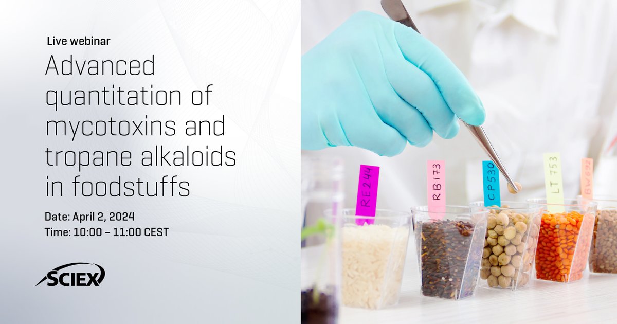 Join us for a live #webinar on the latest EU regulations, innovative sample prep techniques, and advanced analytical methods using the SCIEX 7500+ system to achieve ultra-low limits of quantitation (LOQs) without lengthy lyophilization steps!

Register: sciex.li/hg2c4u