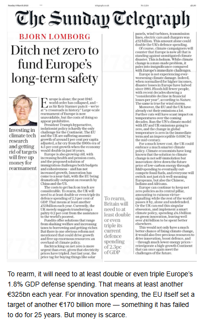 The money the EU spends on things like solar panels, wind turbines, transmission lines, electric cars and chargers alone could fund Europe’s need for defense spending.

From my latest newsletter: us5.campaign-archive.com/?u=40608ac9388…

Sign up: us5.list-manage.com/subscribe?u=40…
