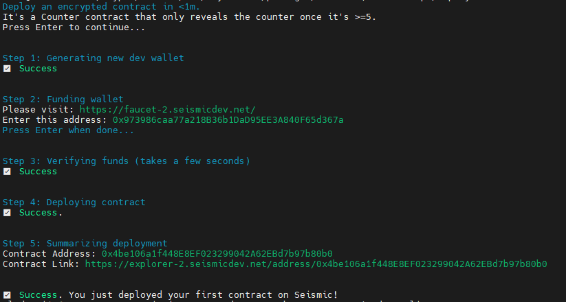 nataliyesy's tweet photo. Join the @SeismicSys devnet! It's very interesting and unforgettable! Try yourself as a developer, I've already done it.

Here's a simple guide https://t.co/MY482UpgQi. https://t.co/ODZQWO5IZa