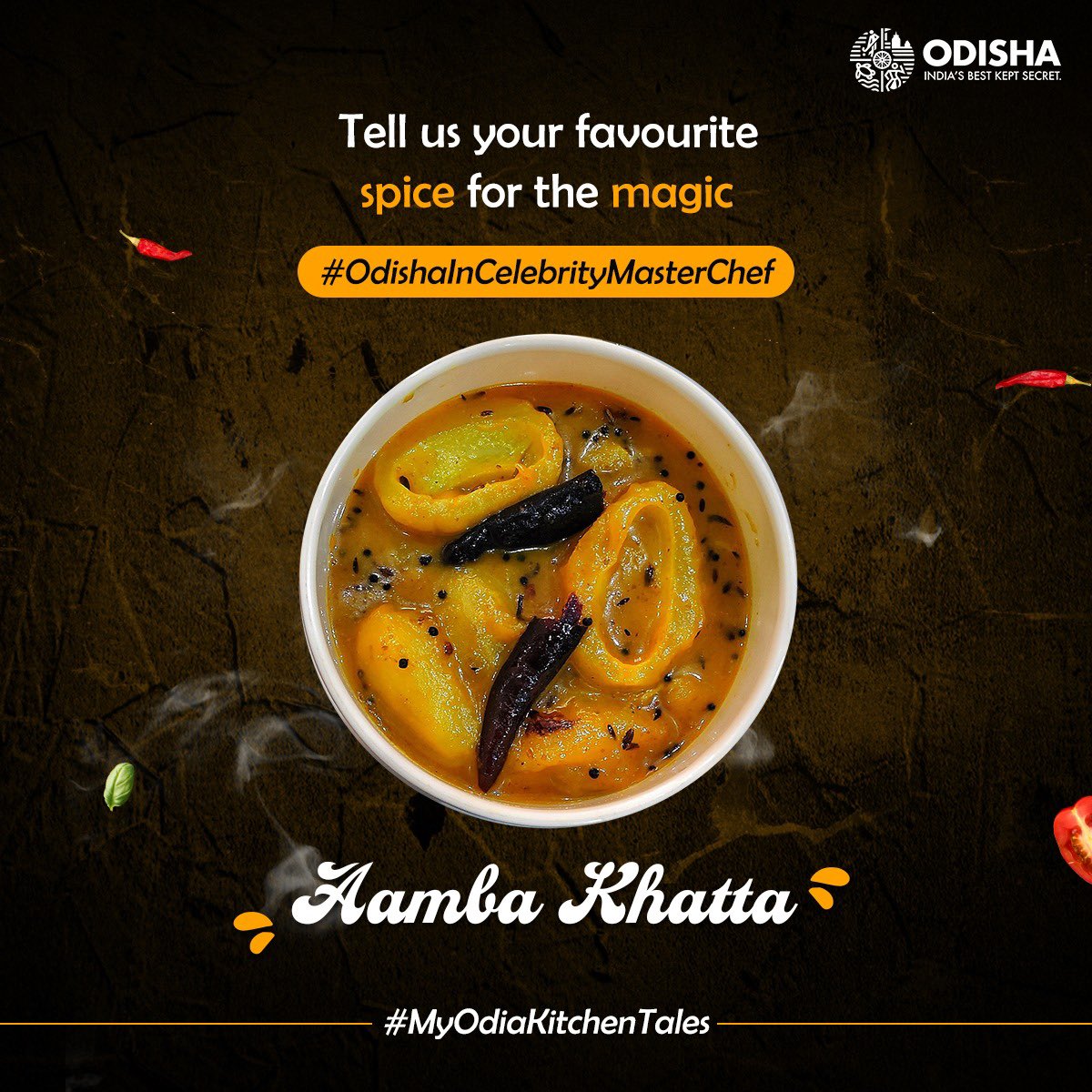 odisha_tourism's tweet photo. TONIGHT, Odisha in Celebrity MasterChef India #SonyTV
26–28 March, 8.00-9.00 PM
This sweet & sour classic is ready to wow the judges at #CelebrityMasterChef! Will it win hearts?
#Aamba #OdiaEssentials #OdishaInCelebrityMasterChef #SeetiBajegi https://t.co/OonMmo7O5b