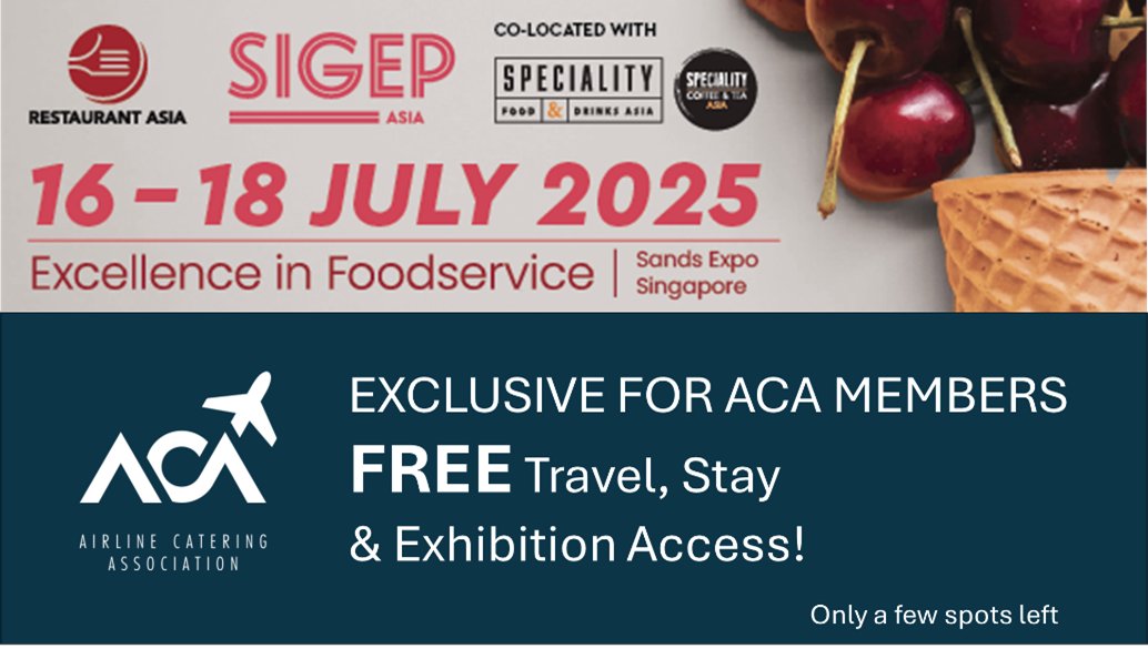 𝐄𝐱𝐜𝐥𝐮𝐬𝐢𝐯𝐞 𝐟𝐫𝐞𝐞 𝐭𝐫𝐚𝐯𝐞𝐥 &amp; 𝐚𝐜𝐜𝐨𝐦𝐦𝐨𝐝𝐚𝐭𝐢𝐨𝐧 𝐟𝐨𝐫 𝐀𝐂𝐀 𝐦𝐞𝐦𝐛𝐞𝐫𝐬 to attend SIGEP Asia 2025  — the must-join event for F&amp;B &amp; hospitality pros!

✉️ Interested? Contact: info@aca.catering 
🔗 The event: sigepasia.com
📅 16–18 July | Sands