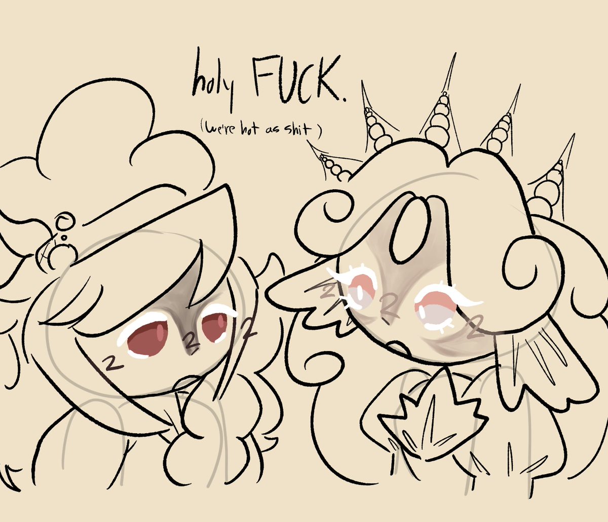 saw the april fools png for captain caviar and apon hearing that it was probably his younger self i drew this in a hurry
#crk #cookierunkingdom #captaincaviarcookie #whitepearlcookie #blacaviar
