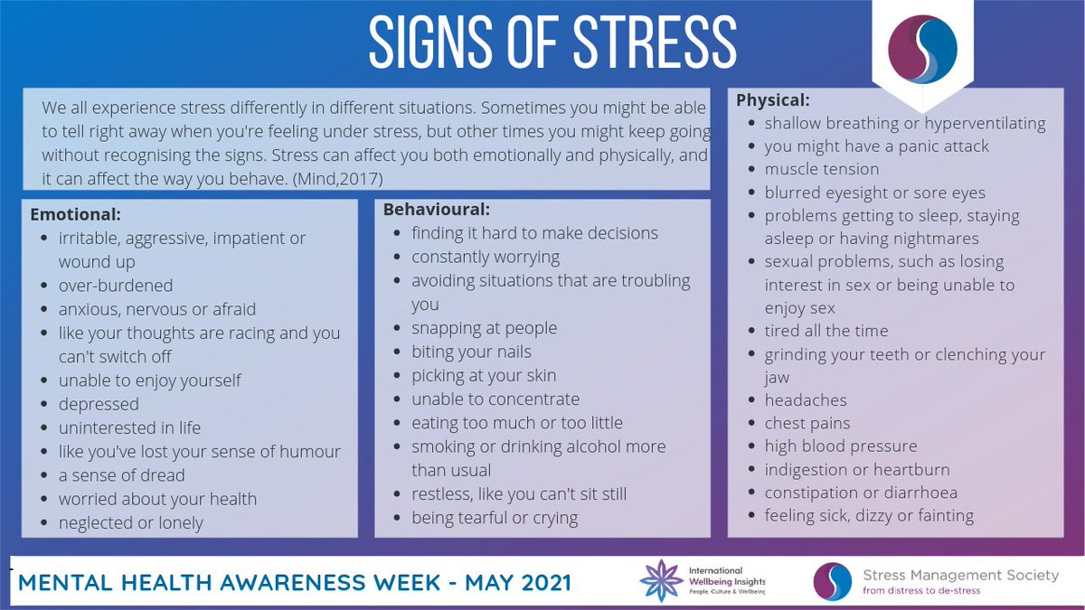 🌿 April is #StressAwarenessMonth 🌿

Stress affects us all, but support is available. Organisations like the Stress Management Society offer free resources to help manage stress.
👉 stress.org.uk/free-resources/
You’re not alone. #MentalHealthMatters #StressManagement