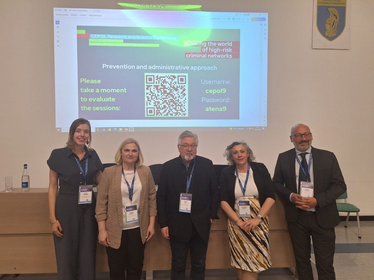 We are currently at the #CEPOLRSC in Rome, focusing on high-risk criminal networks. We have co-moderated parallel session 9 on #crimeprevention and the #administrativeapproach; and presented our mythbuster: administrativeapproach.eu/publications/e…

#EMPACT #GuardiaDiFinanza #HRCN <a href="/EU_CEPOL/">CEPOL</a> <a href="/EUCPN/">EUCPN</a>
