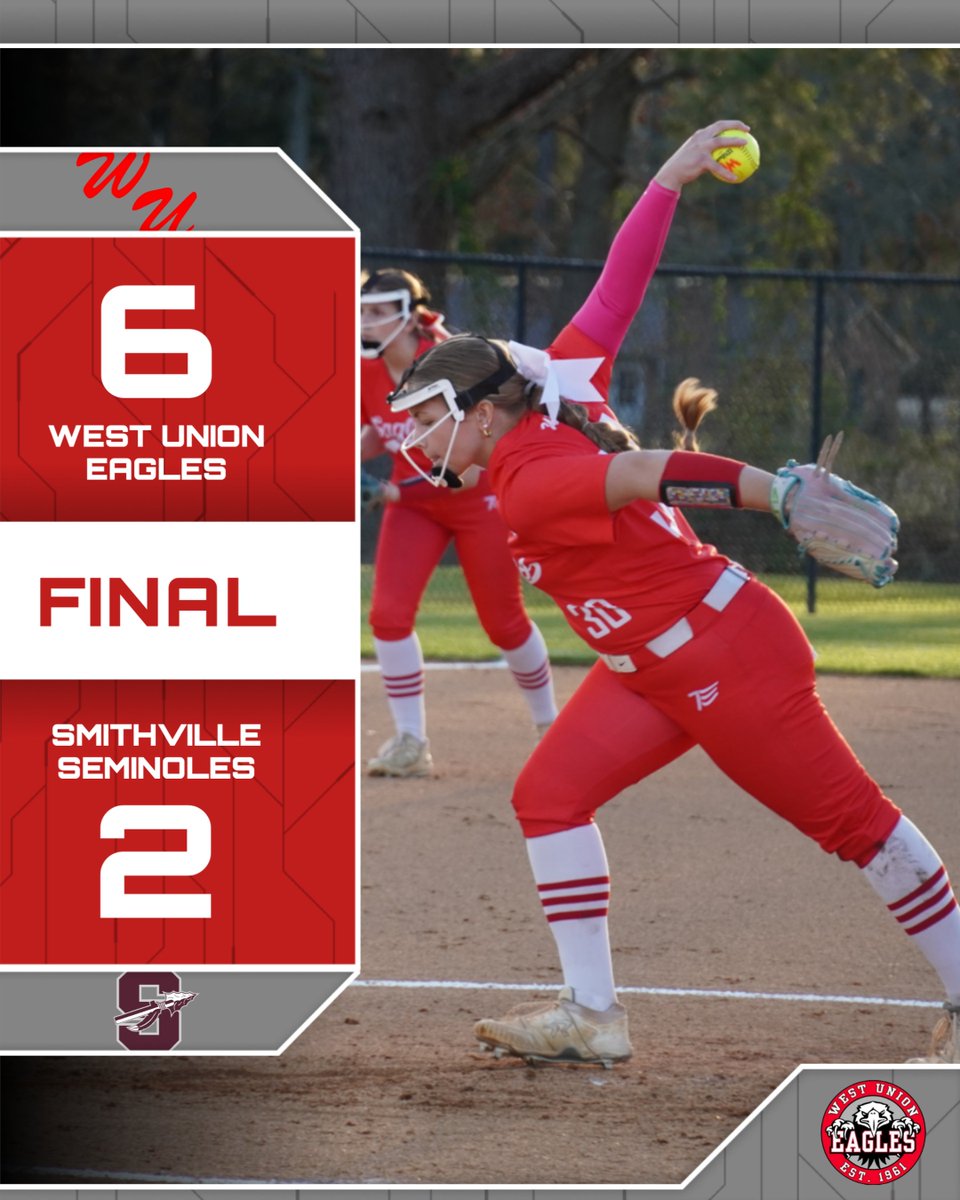 WestUnionSports's tweet photo. SB | Two hits allowed + 13 strikeouts = 1-0 in division play!
#TheBestOutWest https://t.co/smtD9NNjZD