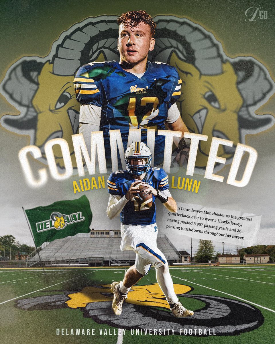Aidan Lunn (@aidanlunn3) on Twitter photo I’m very excited to announce my commitment to Delaware Valley University! Thank you to my coaches, teammates, family and friends for supporting me along the way and pushing me through the journey! <a href="/DVUfootball/">Delaware Valley University Football</a> I’m very excited to announce my commitment to Delaware Valley University! Thank you to my coaches, teammates, family and friends for supporting me along the way and pushing me through the journey! <a href="/DVUfootball/">Delaware Valley University Football</a>
