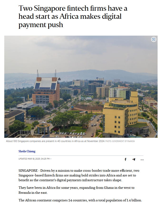 inclusIFF's tweet image. As Africa’s digital payments infrastructure evolves, two Singapore-based fintech firms are expanding their footprint on the continent.

Liquid Group, a global digital payment solutions provider, partners with banks in Rwanda and Ghana to facilitate cross-border trade payments…