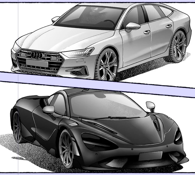 【WIP】
これは高級車描いてと言われたので描いたやつ。 