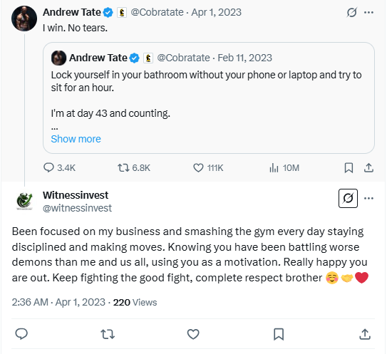 EXC: A social media account linked to Reform candidate Alexander Jones told Andrew Tate he was an inspiration.

The account expressed “complete respect” for Tate and told him to “keep fighting the good fight”.

The posts are no longer publicly available.

telegraph.co.uk/politics/2025/…