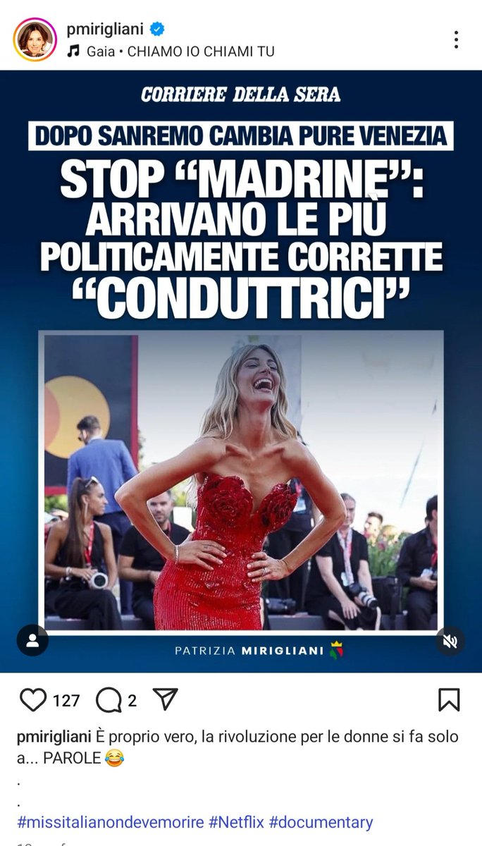 La rivoluzione non si fa solo a parole. Non serve cambiare nome se la sostanza non cambia. E vale anche per le vallette a Sanremo. Mi pare che ci siamo incartati con il politicamente corretto. E ora?